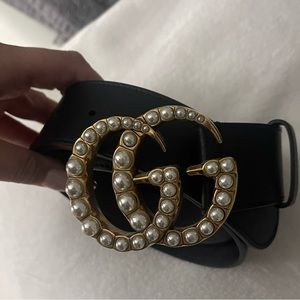 Perl gucci belt
